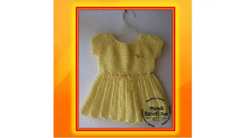 Vestido tejido. Talla 3-6 m